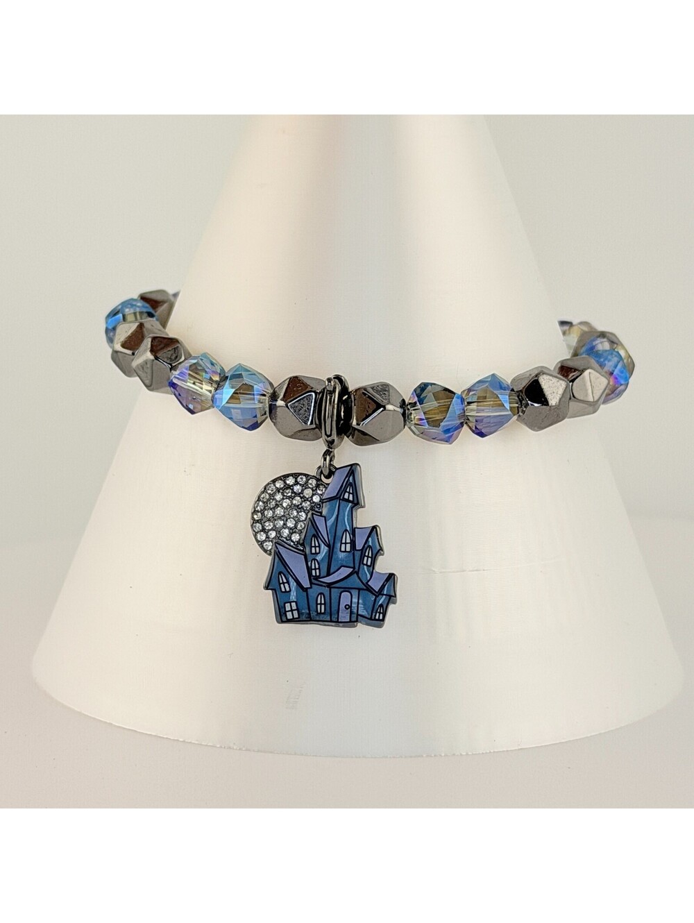 Bomb Party Bracelet - Halloween Haunted House on Hematite Plating